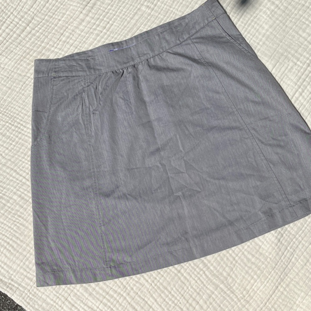 Ibex Organic A-Line Gray Skirt sz 2 has pockets